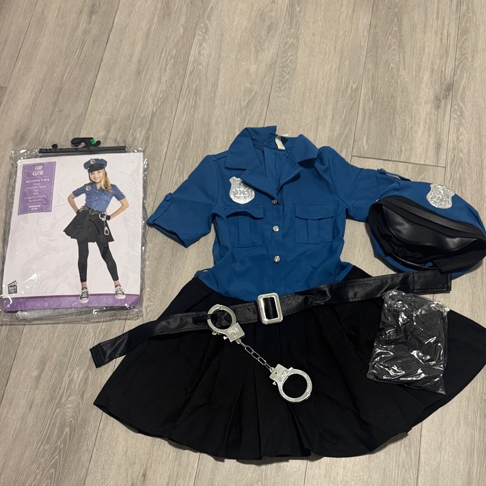Halloween Costume Kids Police Officer  - Blue and Black